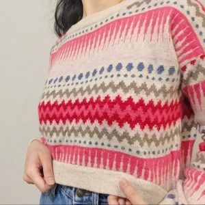 AZTEC CROP TOP SWEATER